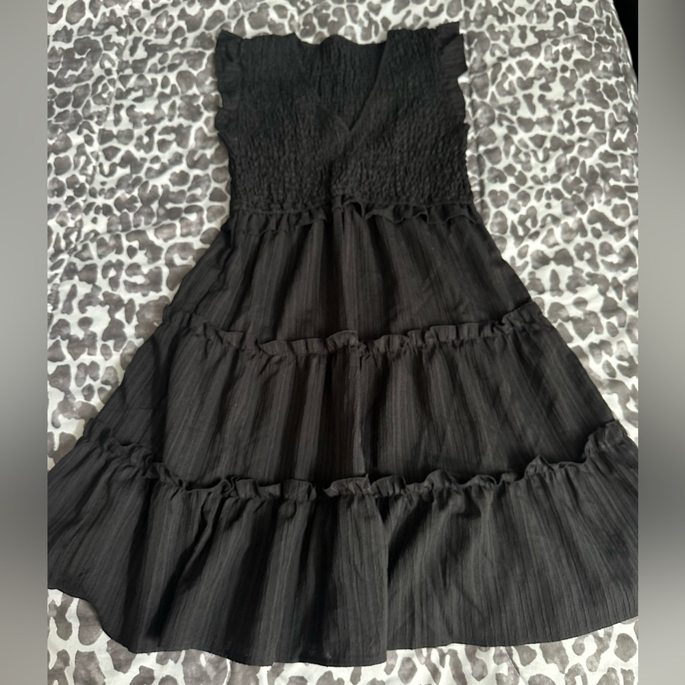 NWT Beach Sissi vneck smocked frill dress sz SM